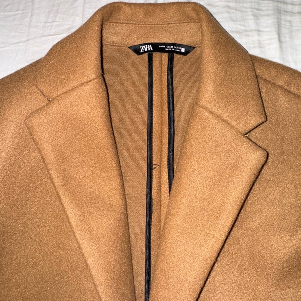 Zara Tan Women's Blazer Coat - Picture 8 of 11